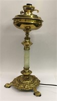 Brass And Alabaster Lamp Base
