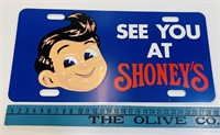 “See You At Shoney’s” License Plate
