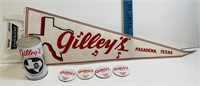 Gilley’s Bar Pins, Beer Can & Pennant