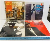 4 Records - Ray Charles, Roy Orbison, George