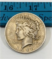 1921 Peace Dollar Silver Dollar