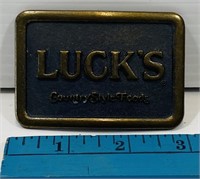 Vintage Luck’s Country Style Foods Belt Buckle
