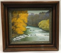 Signed C. Deaterly Oil On Board Landscape