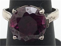 Sterling Silver Purple Stone Ring