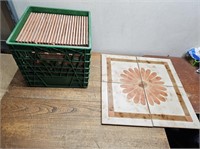 32 Accent Tiles @9.75x9.75x1/4inD in Crate
