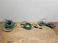 3 GREEN Household Extension Cords