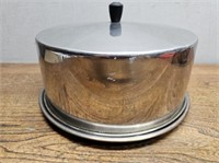 RETRO Stainless Steel Cake Plate & Cover@11.5Ax