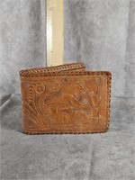 LEATHER TOOLED WALLET