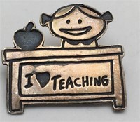 Sterling Silver Mexico Teaching Broach