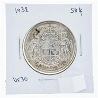1938 Canada Silver Fifty cents
