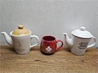 2 TIM HORTONS Tea Pots + Red TIM HORTONS Mug