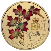 2018 $20 Queen Elizabeth II's Maple Leaves Brooch