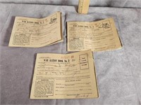 WAR RATION BOOK NO. 3 LOT OF 3