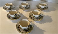 (12) Piece Kutani Fine Porcelain Demitasse Tea Set