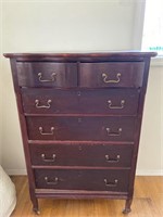 Antique Mahogany 6-Drawer Tall Chest