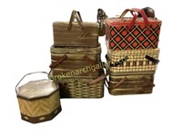 7 Vintage Tinware Picnic Baskets