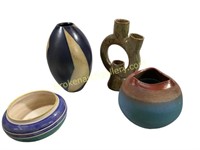 Four Pieces Studio Pottery