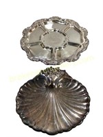 2 Silver Plate Serving Trays