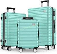 BEOW Luggage Sets  TSA Lock  Mint Green 3pcs