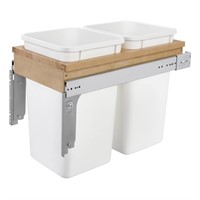 Rev-A-Shelf Top Mount Pullout Waste Container, Whi
