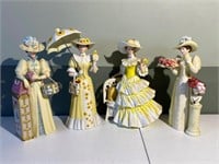4 Lady Figurines (Incl. Avon Awards)