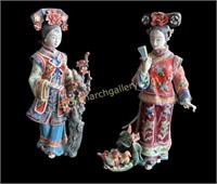 2 Chinese Wucai Figurals