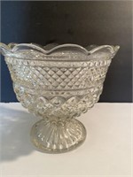 Vintage Fancy Pressed Patterned Glass Bowl