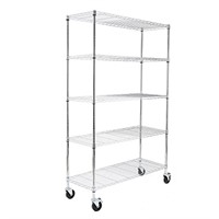 EFINE 5-Tier Chrome NSF Certified Storage Shelves,