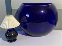 Cobalt Blue Vase & Lamp