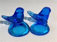 Pair of Cobalt Blue Bird Figurines