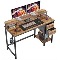 CubiCubi 47 Inch Computer Desk with Drawers and Mo