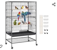 Bremer Steel Play Top Floor Bird Cage with Wheels