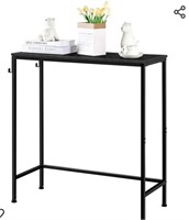Black Console Table Industrial Entryway Table with