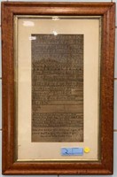 1842 FRAMED SAMPLER BY JANE FOX ~ BOSTON