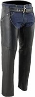 Large Milwaukee Leather Chaps for Women Black Prem