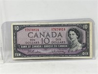 Note- 1954 Canada 10 dollars