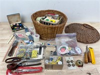 Sewing lot with basket