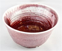Red Glazed Hand Thrown Porcelain Bowl