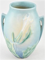 Roseville Thornapple Blue Pottery Vase 810-6