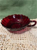 Vintage Ruby Red Nappe 6” long by  1 1/2”
