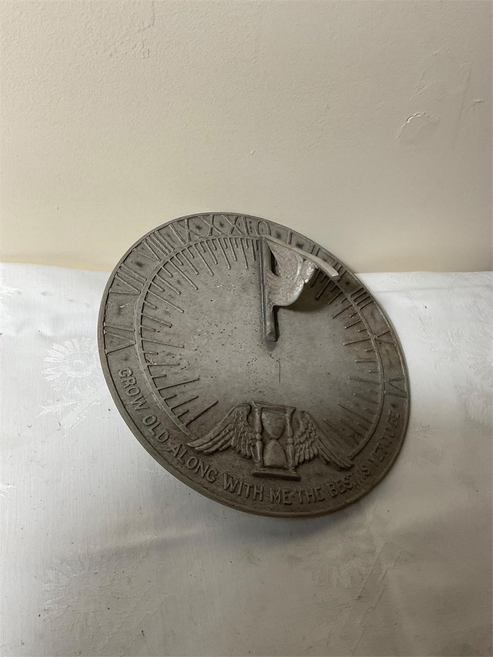 Antique metal sundial