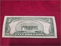 1950 B $5 bill