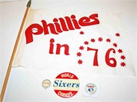 Philadelphia Phillies '76 Flag, Sixers World