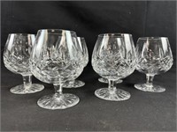 Waterford Set of 6 "Lismore" Ballon Brandy Glasses
