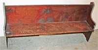 Excellent Painted Child's Church Pew/Bench w/