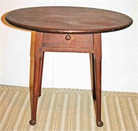 Excellent Oval Overlapping Top Table w/ 1-Drawer