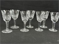 Waterford Set of 7 "Lismore" Cordial Glasses