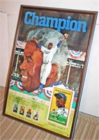 Framed "Jackie Robinson" U.S. Postal Stamp Poster
