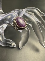 Carolyn Pollack sterling purple stone ring size 7