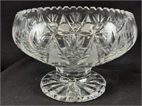 1853 J.Hoare ABP Crystal Pedestal Centerpiece Bowl